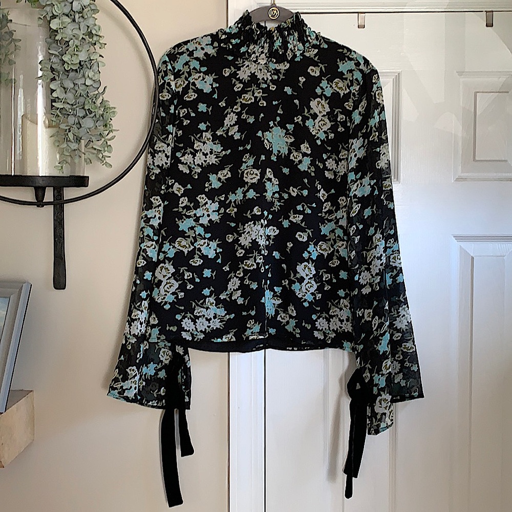 Black Floral Blouse by Juicy Couture
